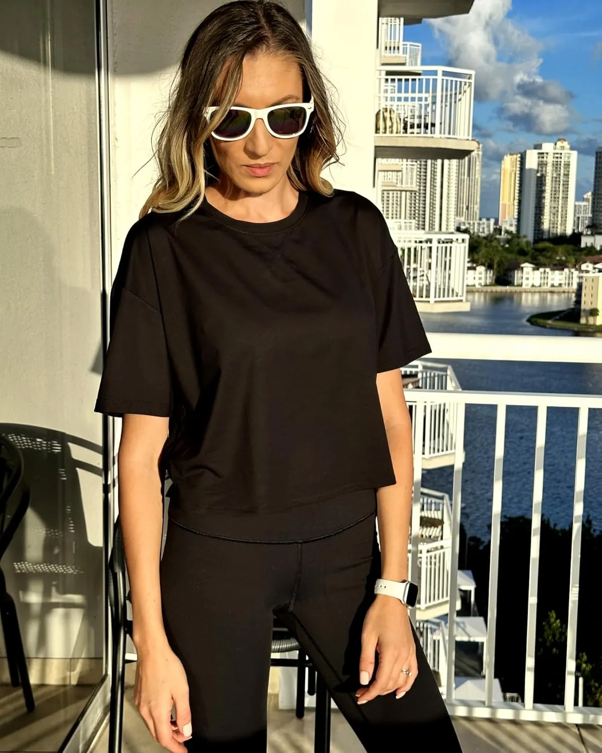 G4Free Short Sleeve Crop Workout Tops for Women Loose Fit Cotton Basic T-Shirts