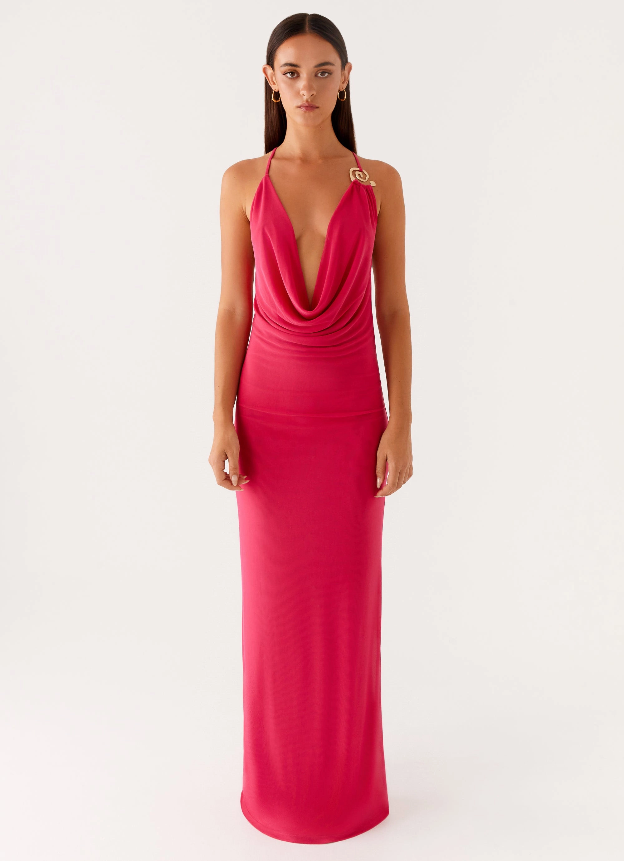 Urban Classic Game Player Maxi Dress - Hot Pink