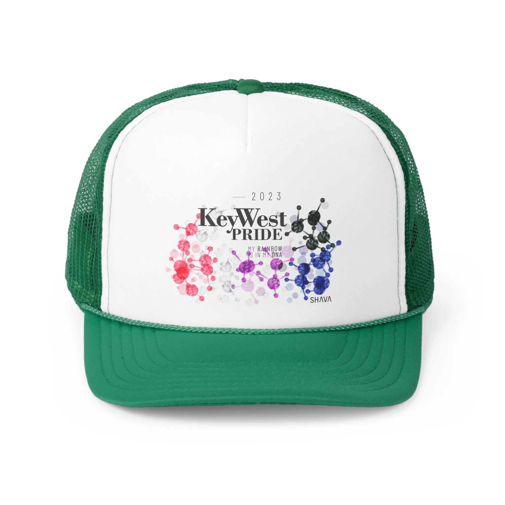 Genderfluid Flag Trucker Caps Key West Pride - My Rainbow is In My DNA