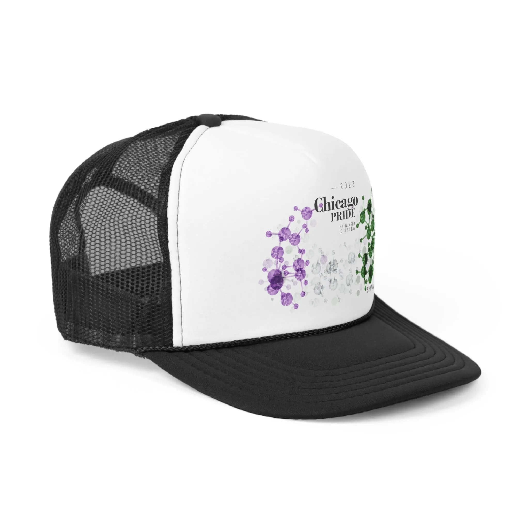 Genderqueer Flag Trucker Caps Chicago  Pride - My Rainbow is In My DNA