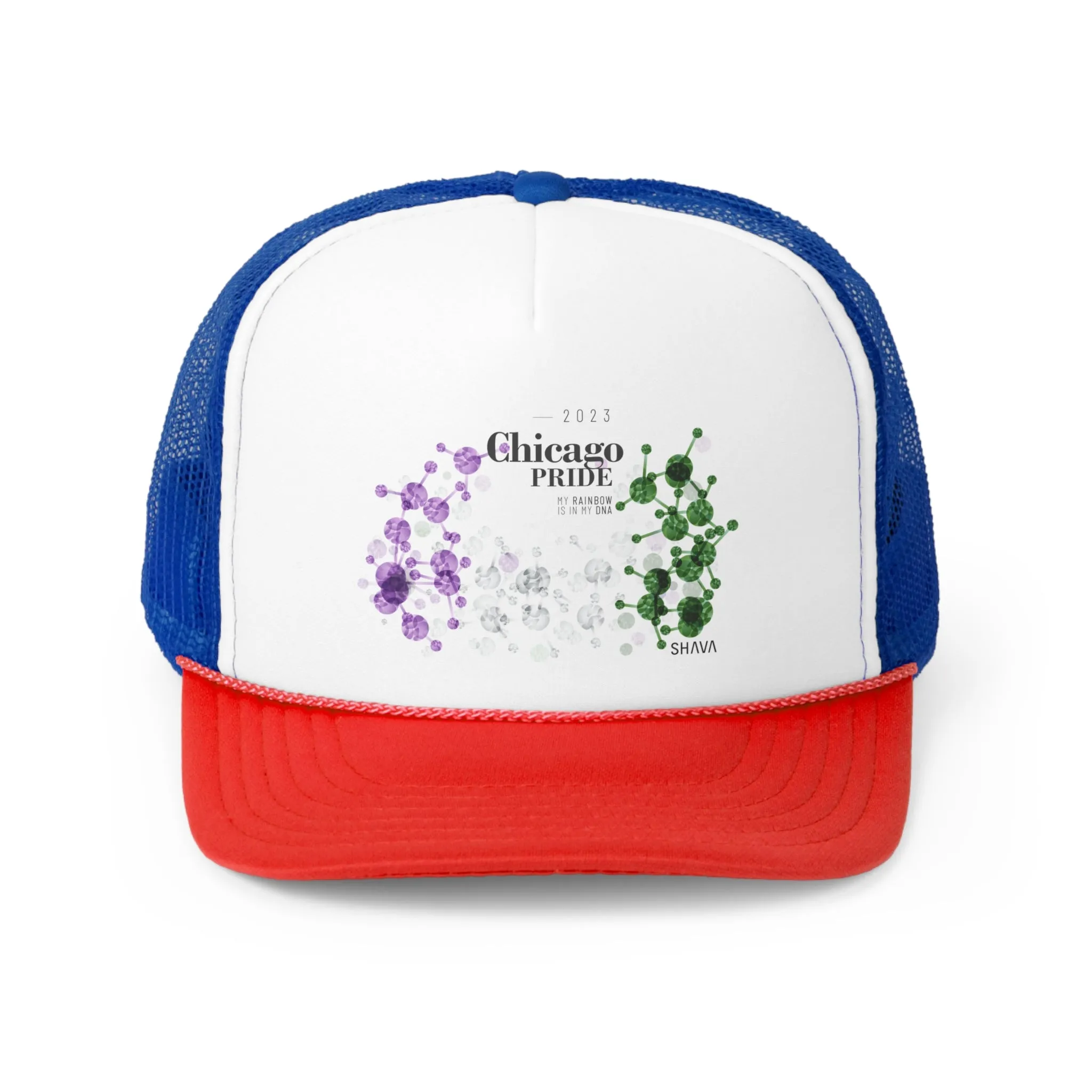 Genderqueer Flag Trucker Caps Chicago  Pride - My Rainbow is In My DNA