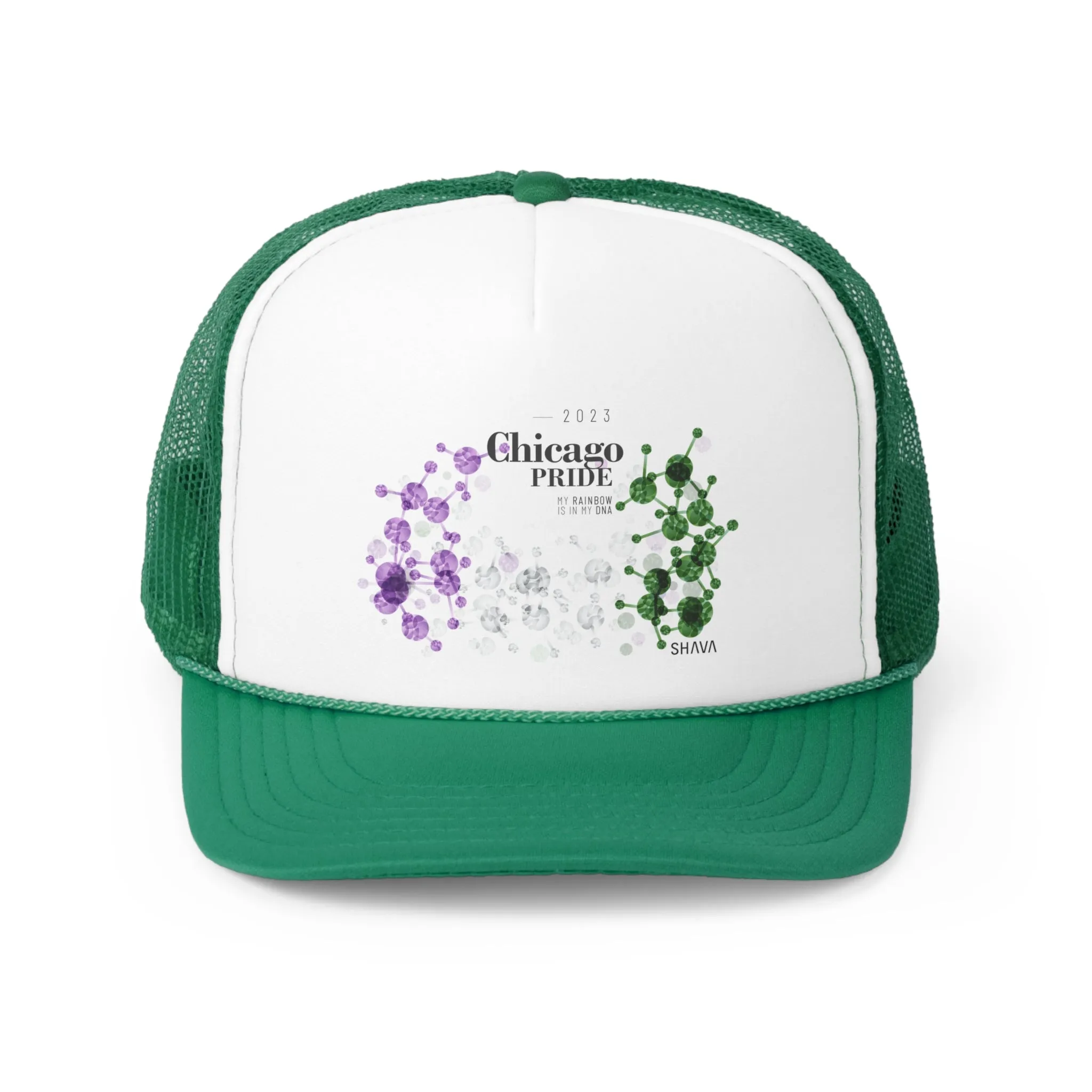 Genderqueer Flag Trucker Caps Chicago  Pride - My Rainbow is In My DNA