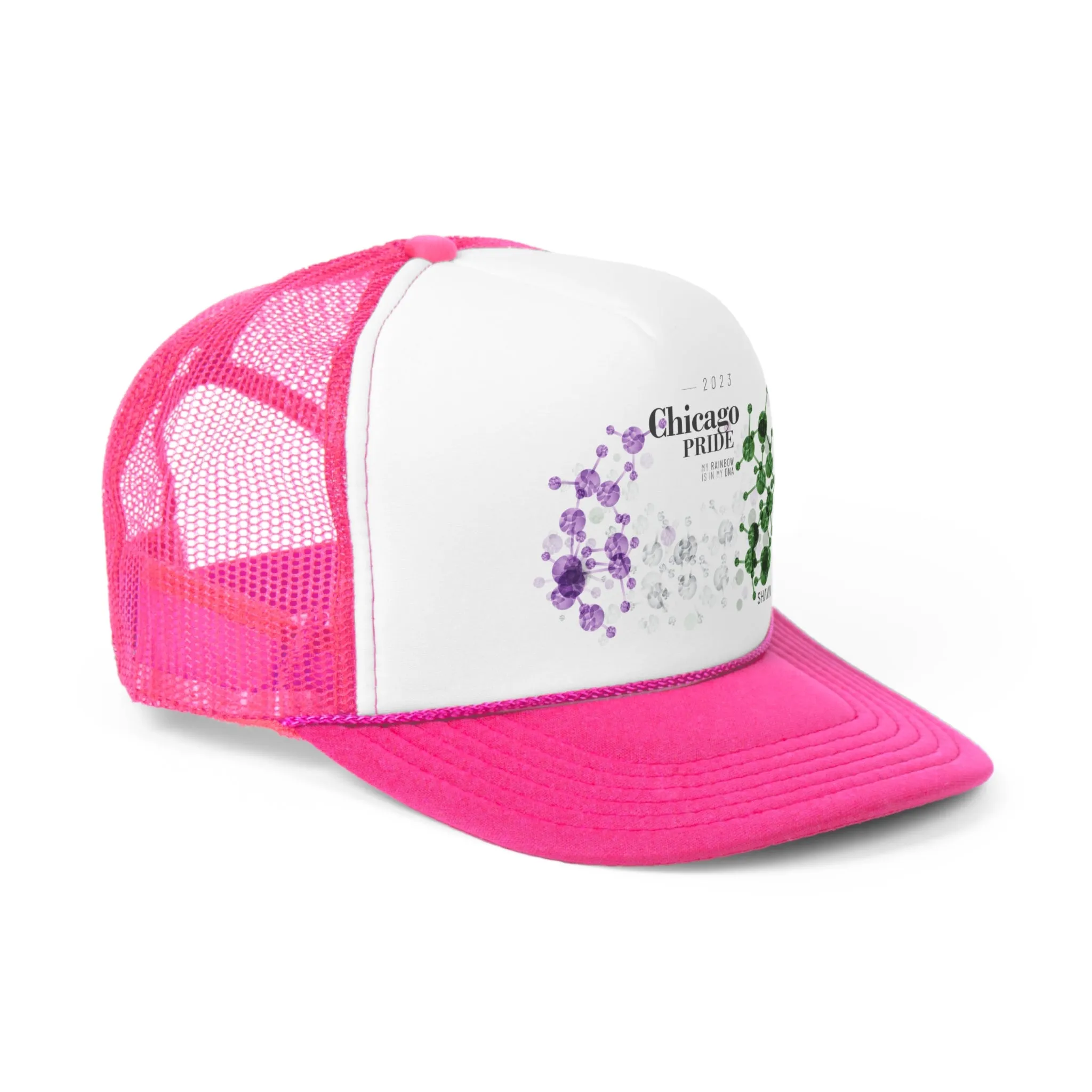 Genderqueer Flag Trucker Caps Chicago  Pride - My Rainbow is In My DNA