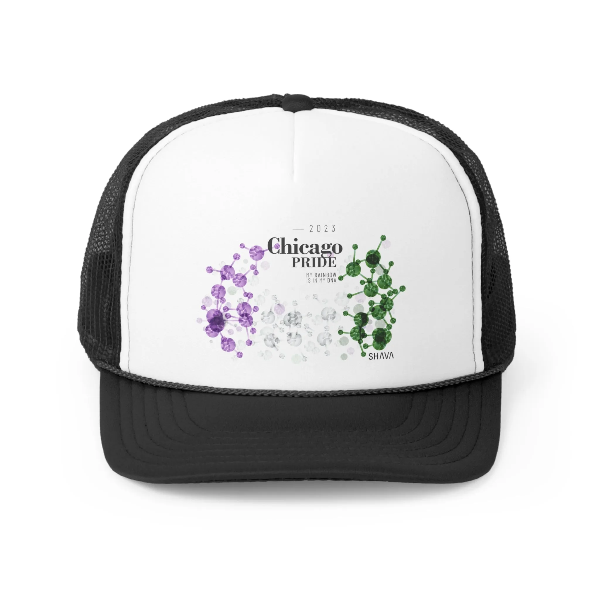 Genderqueer Flag Trucker Caps Chicago  Pride - My Rainbow is In My DNA