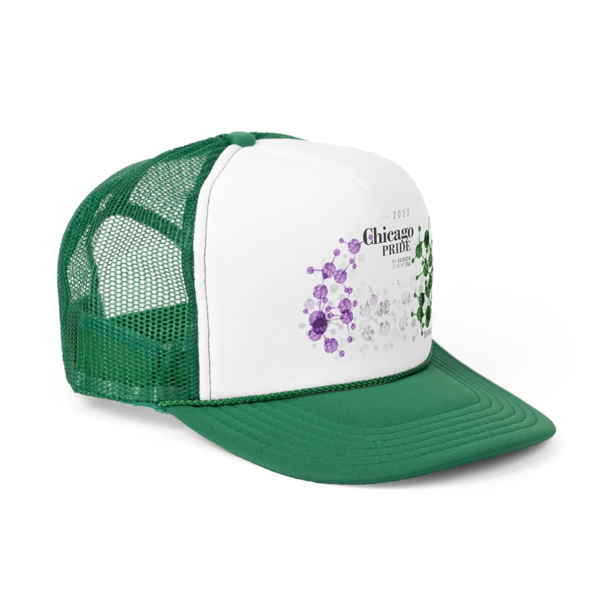 Genderqueer Flag Trucker Caps Chicago  Pride - My Rainbow is In My DNA