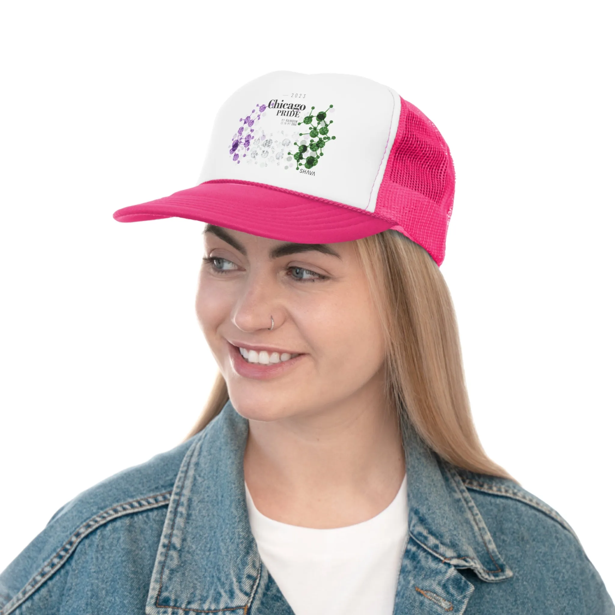 Genderqueer Flag Trucker Caps Chicago  Pride - My Rainbow is In My DNA