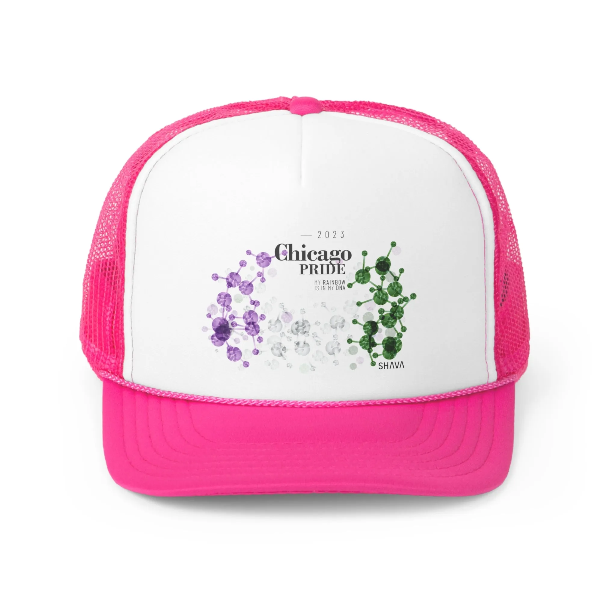 Genderqueer Flag Trucker Caps Chicago  Pride - My Rainbow is In My DNA