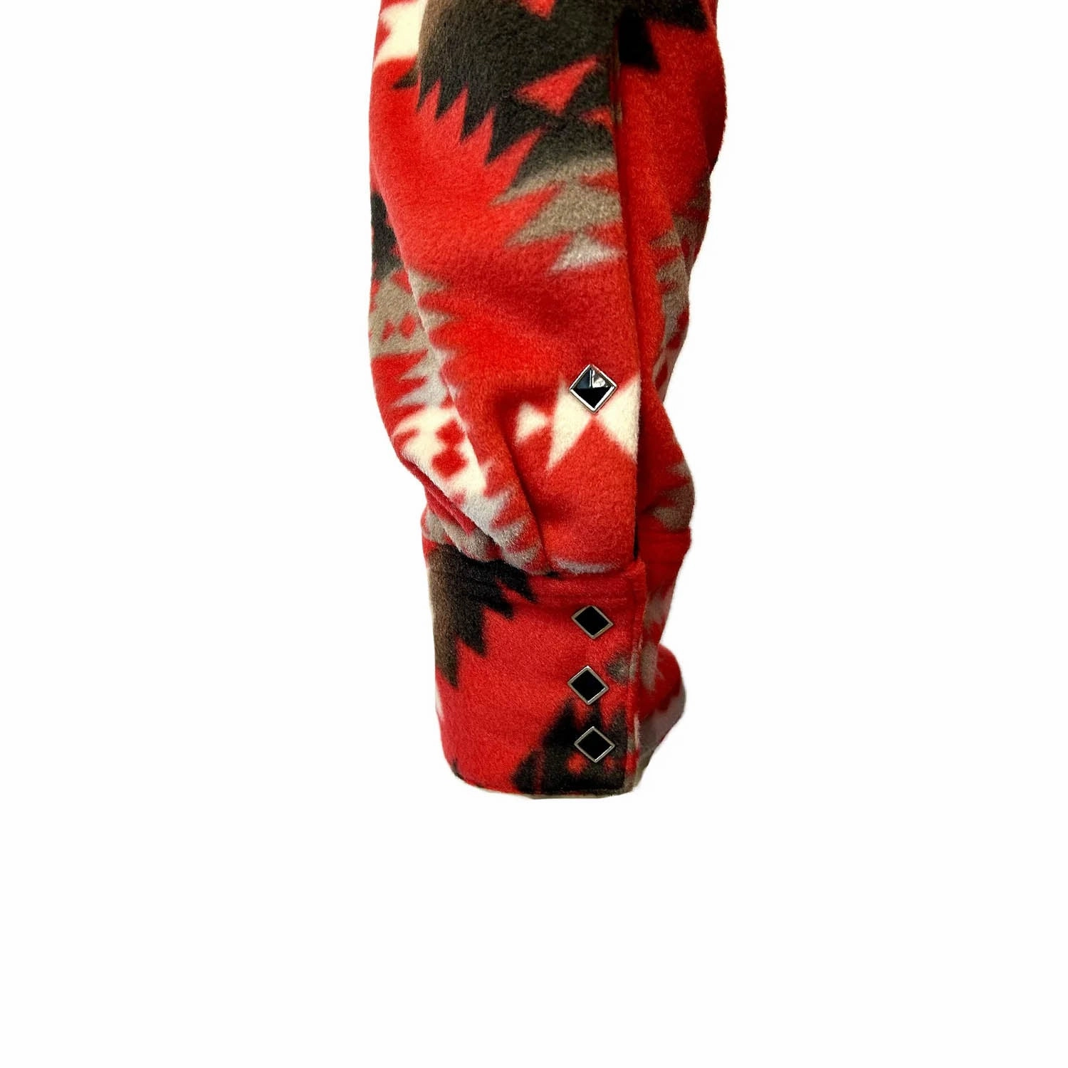 Functional Design Summer Vibes Rockmount Mens Native Pattern Western Red/Grey Fleece L/S Shirt
