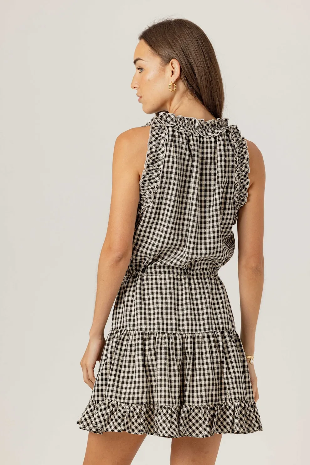 Clasp-Closure GINGHAM BLISSE DRESS