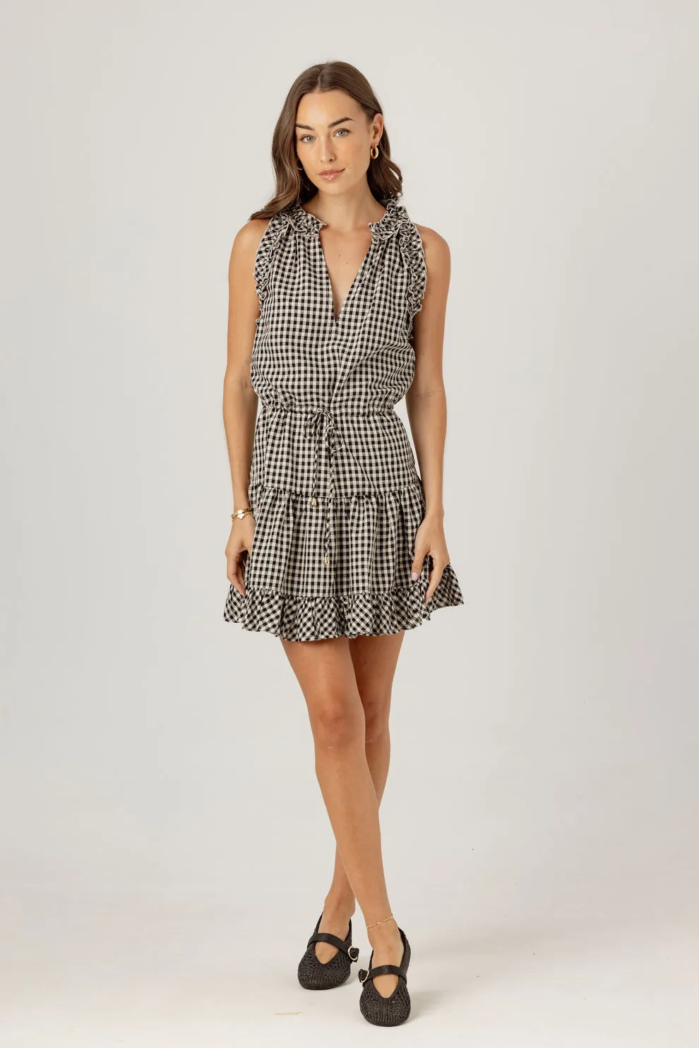 GINGHAM BLISSE DRESS Elegant Fabric Subtle Edge