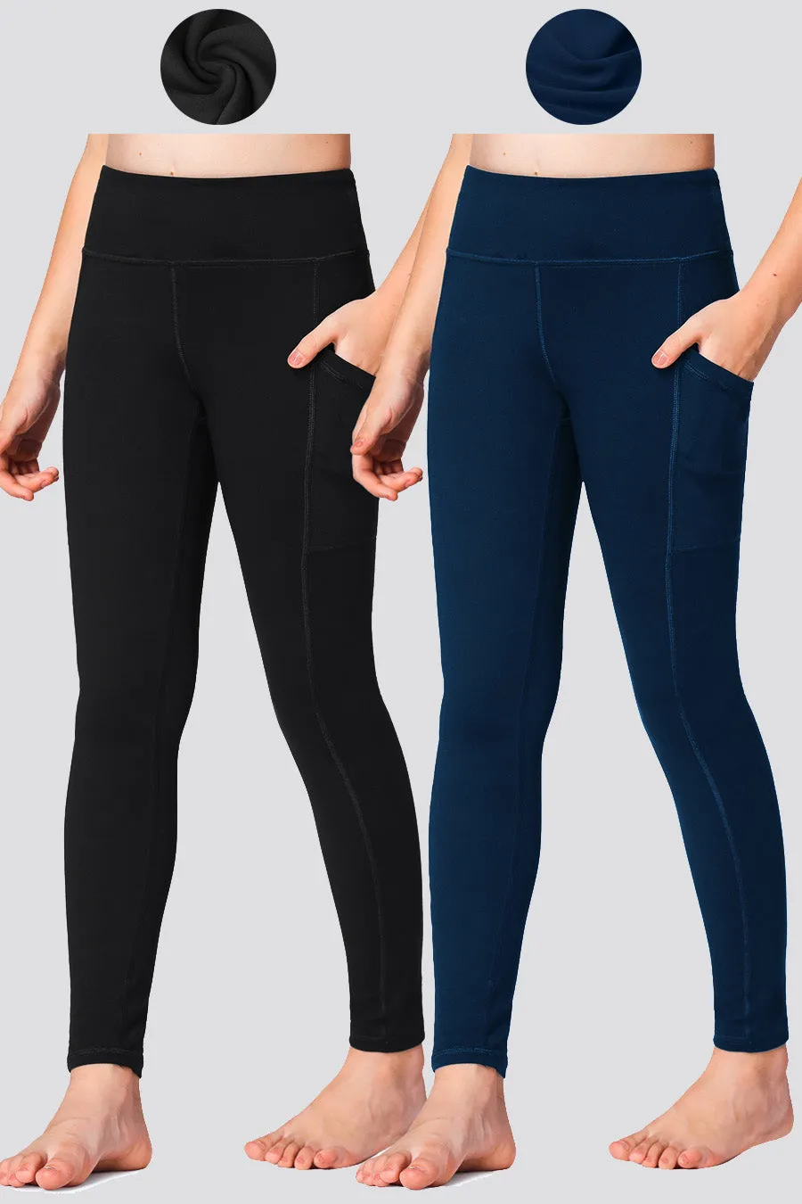 Girl's Athletic Leggings 2-pack｜3-pack ｜4-pack