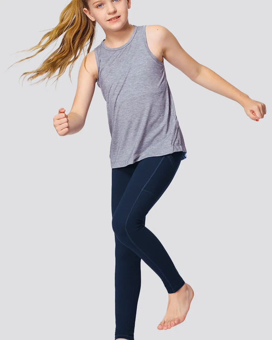 Girl's Athletic Leggings 2-pack｜3-pack ｜4-pack