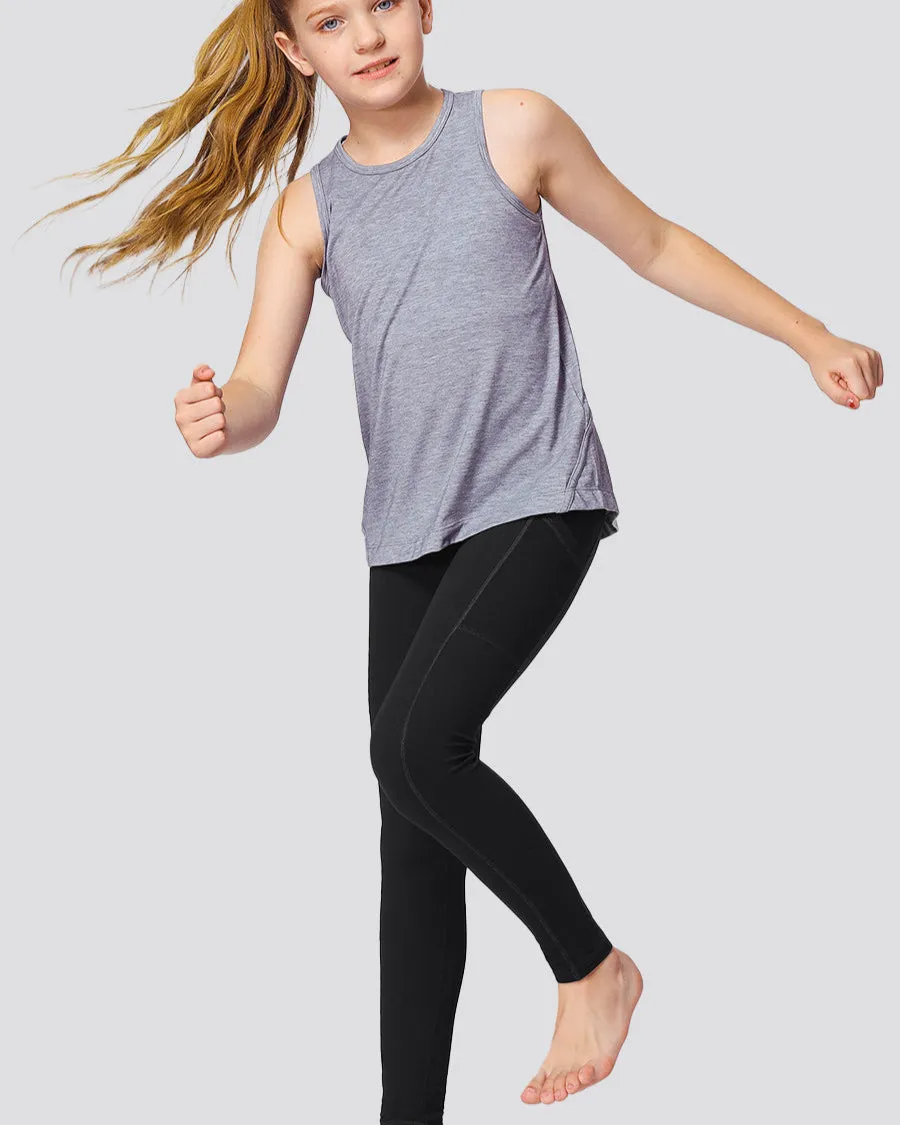 Girl's Athletic Leggings 2-pack｜3-pack ｜4-pack