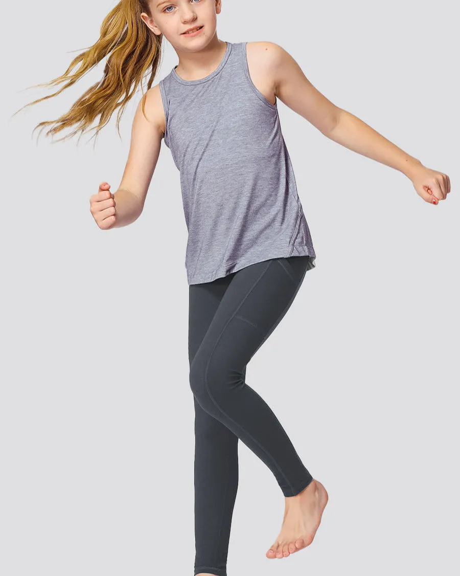 Girl's Athletic Leggings 2-pack｜3-pack ｜4-pack