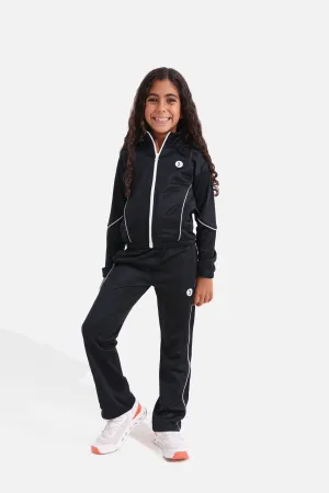 Girls Black Tracksuit