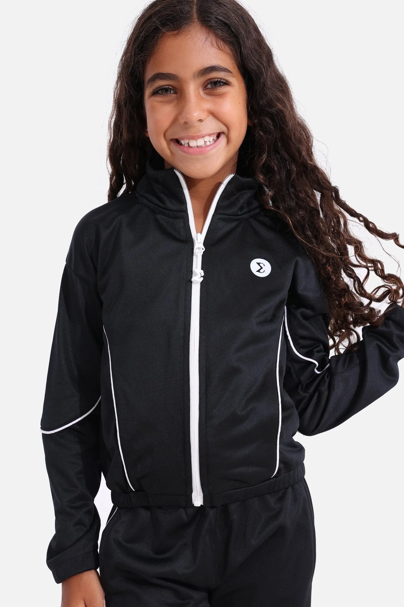 Girls Black Tracksuit