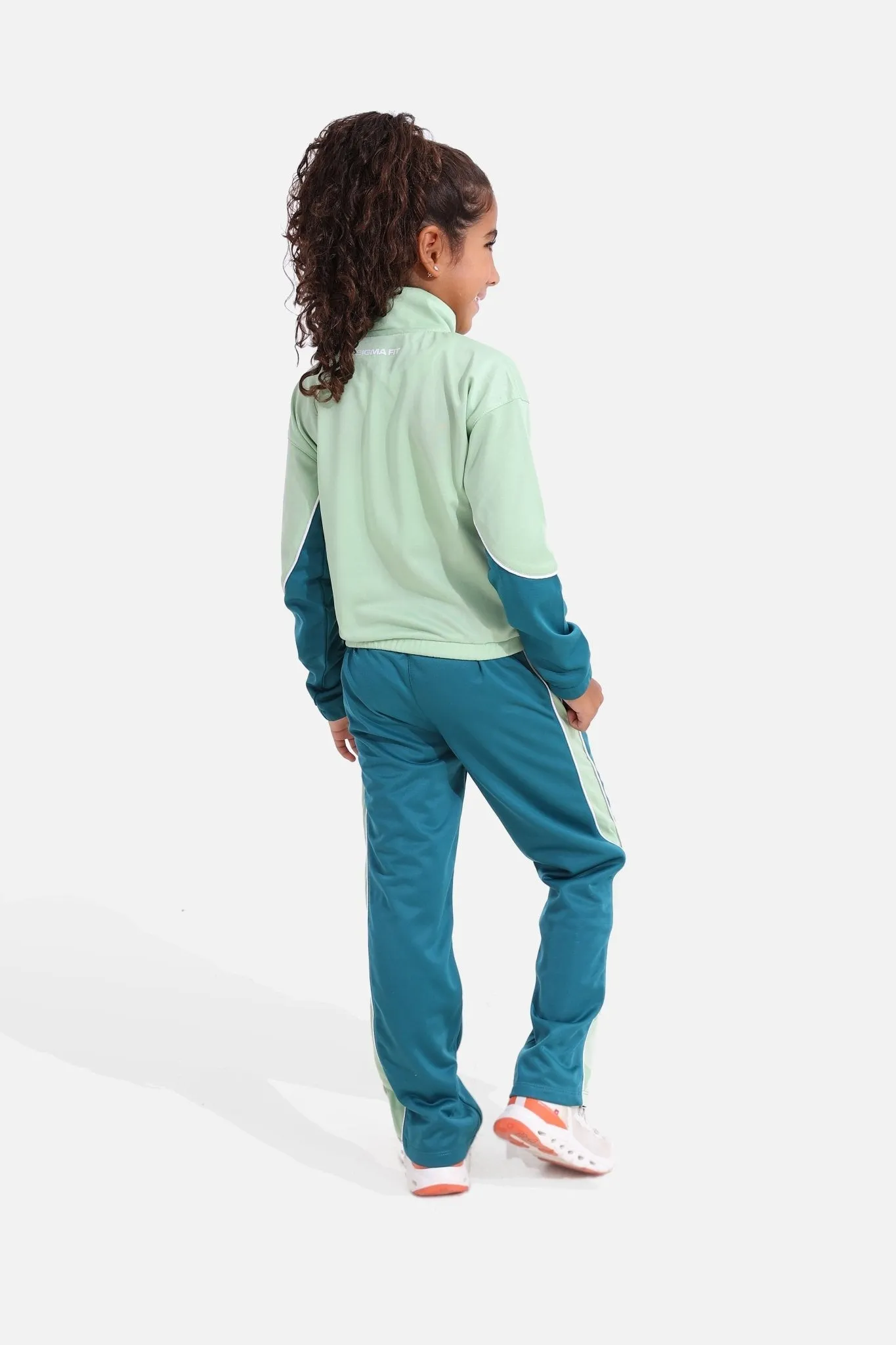 Girls Quiet Green Tracksuit