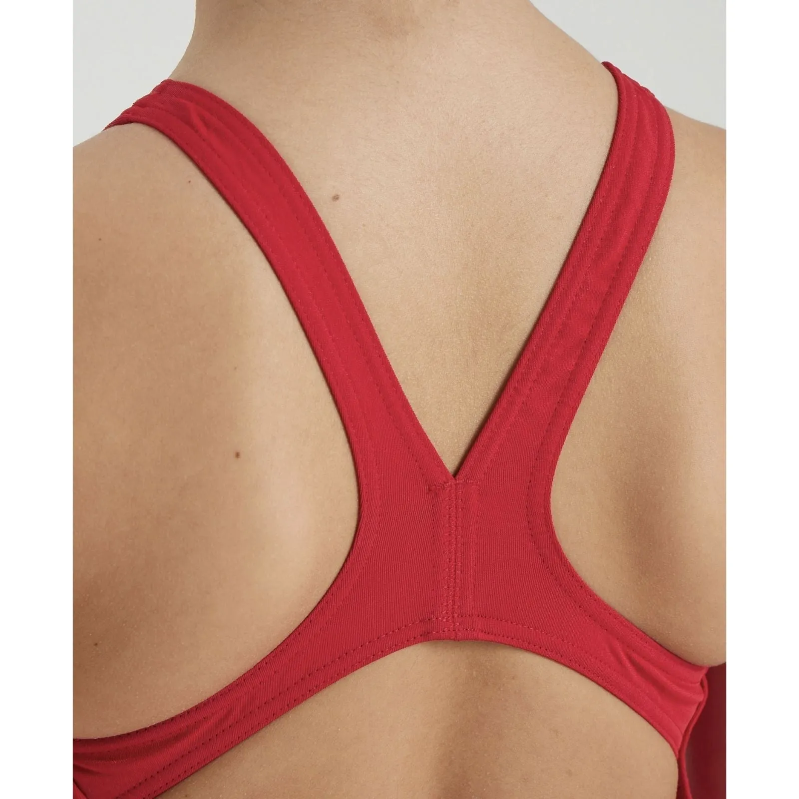 GIRLS' SOLID SWIM PRO ONE-PIECE SWIMSUIT - RED