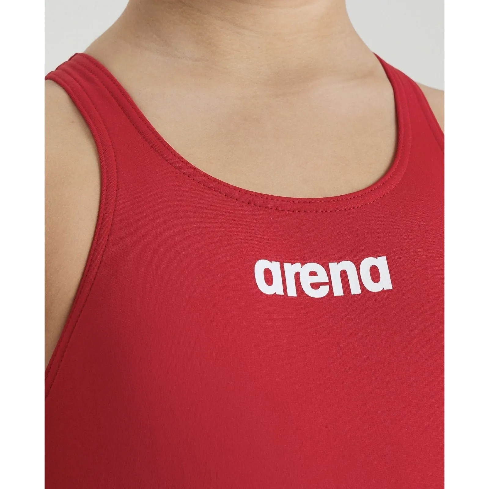 GIRLS' SOLID SWIM PRO ONE-PIECE SWIMSUIT - RED