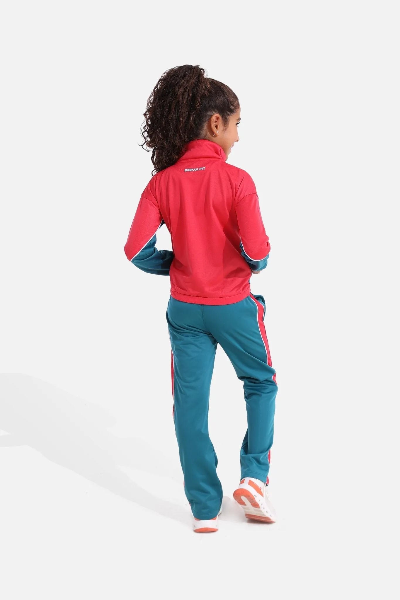 Girls Spruce/Magenta Tracksuit