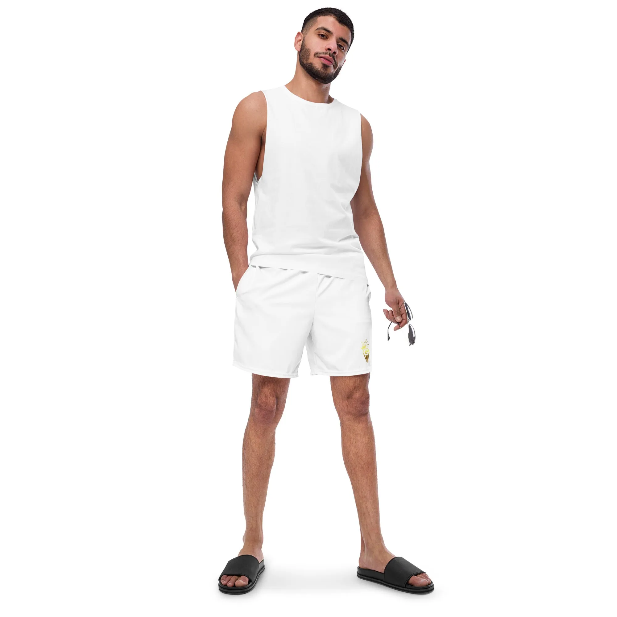 Glamire Recycled Swim Trunks White