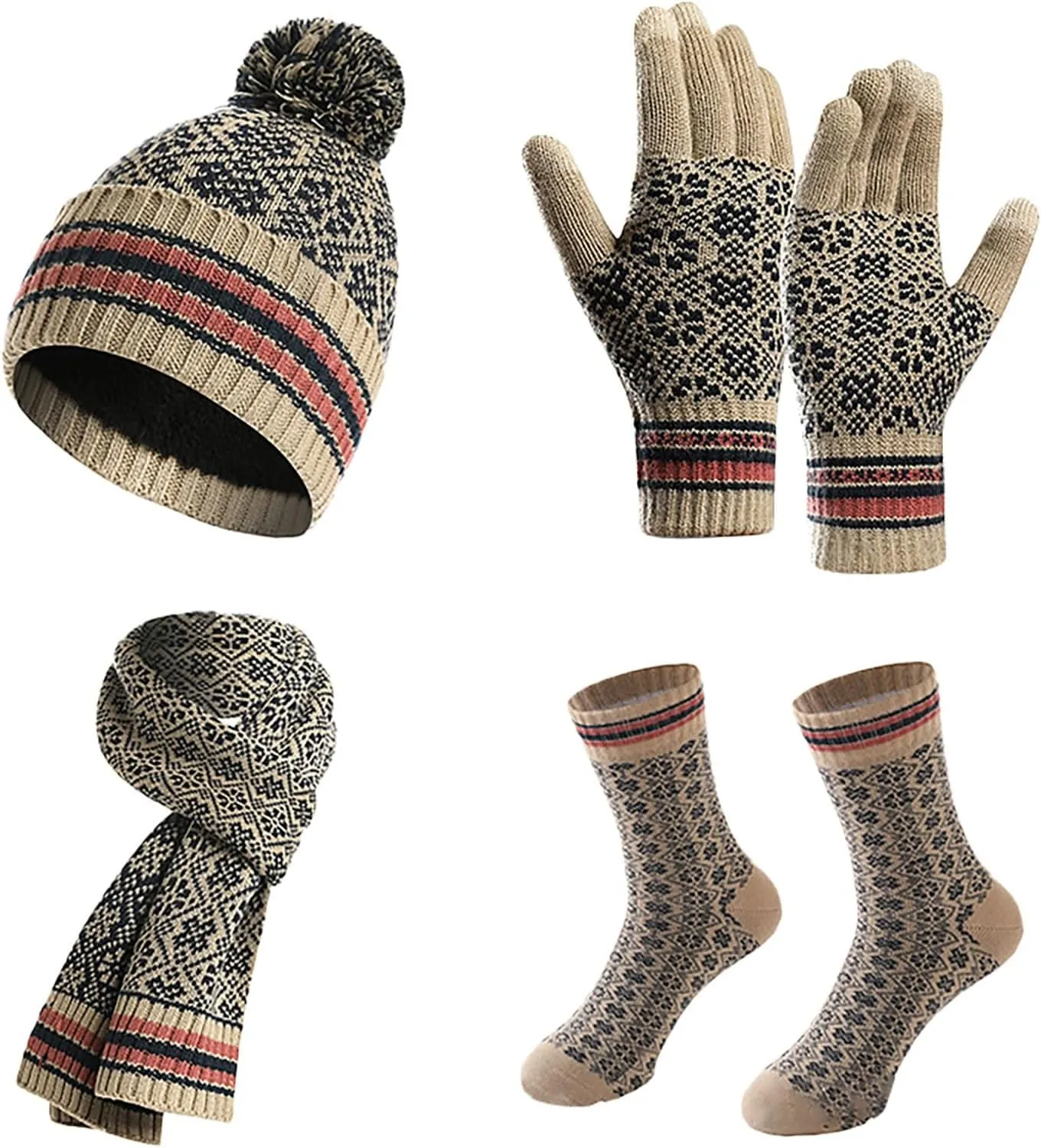 Gloves Hat and Scarf Set for Women Winter Sets Cashmere Beanie Women Winter Accessories for Men Winter Hat for Women