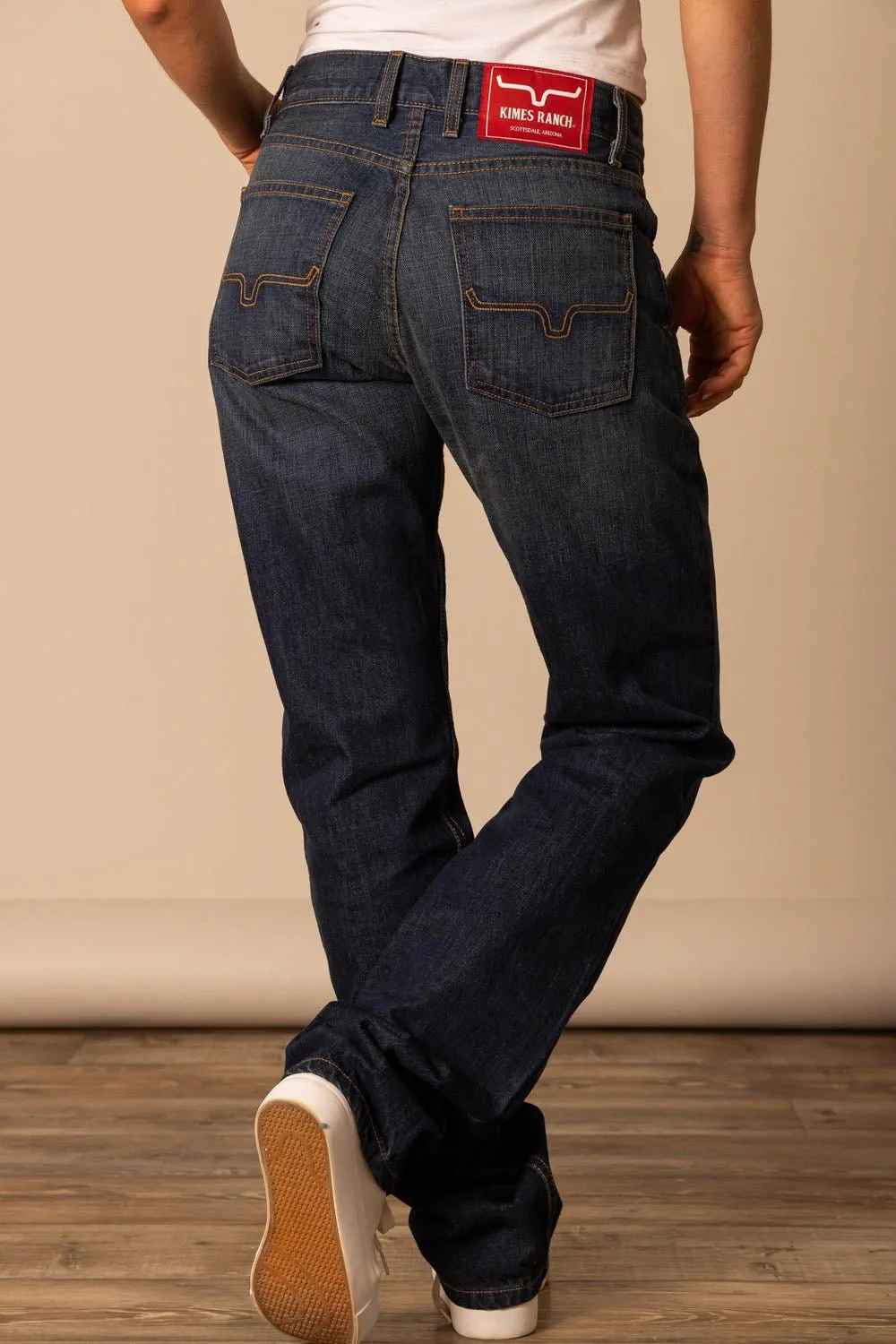 Kimes Ranch Womens Brooks Dark Wash 100% Cotton Jeans Wardrobe Staple