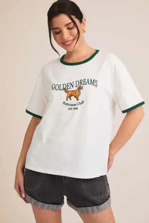'GOLDEN DREAMS' T-SHIRT S-3XL Soft & Smooth 'GOLDEN DREAMS' T-SHIRT S-3XL OversizedSilhouette ThermoregulatingFabric
