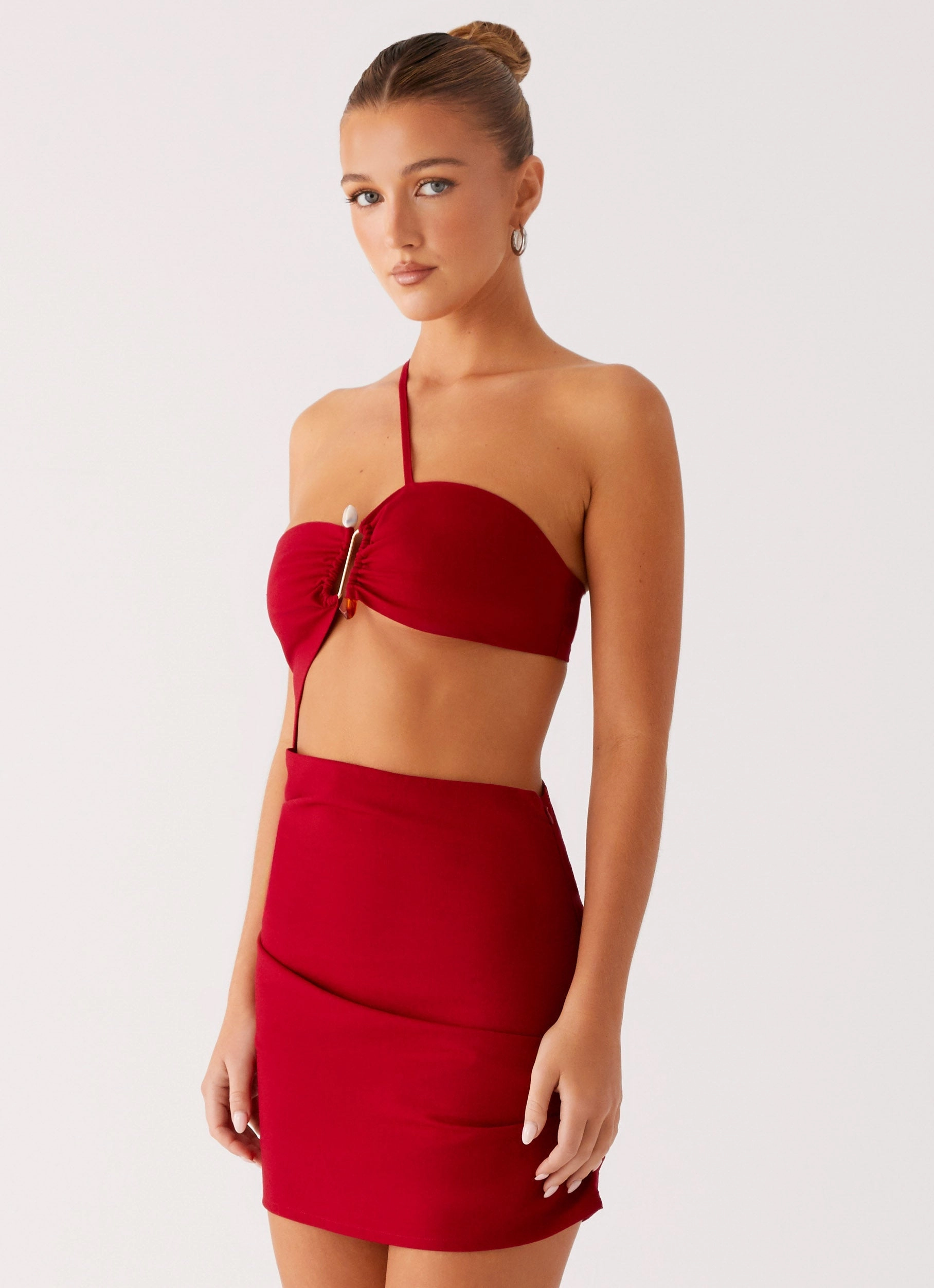 Gossip Mini Dress - Red Work Fitwear