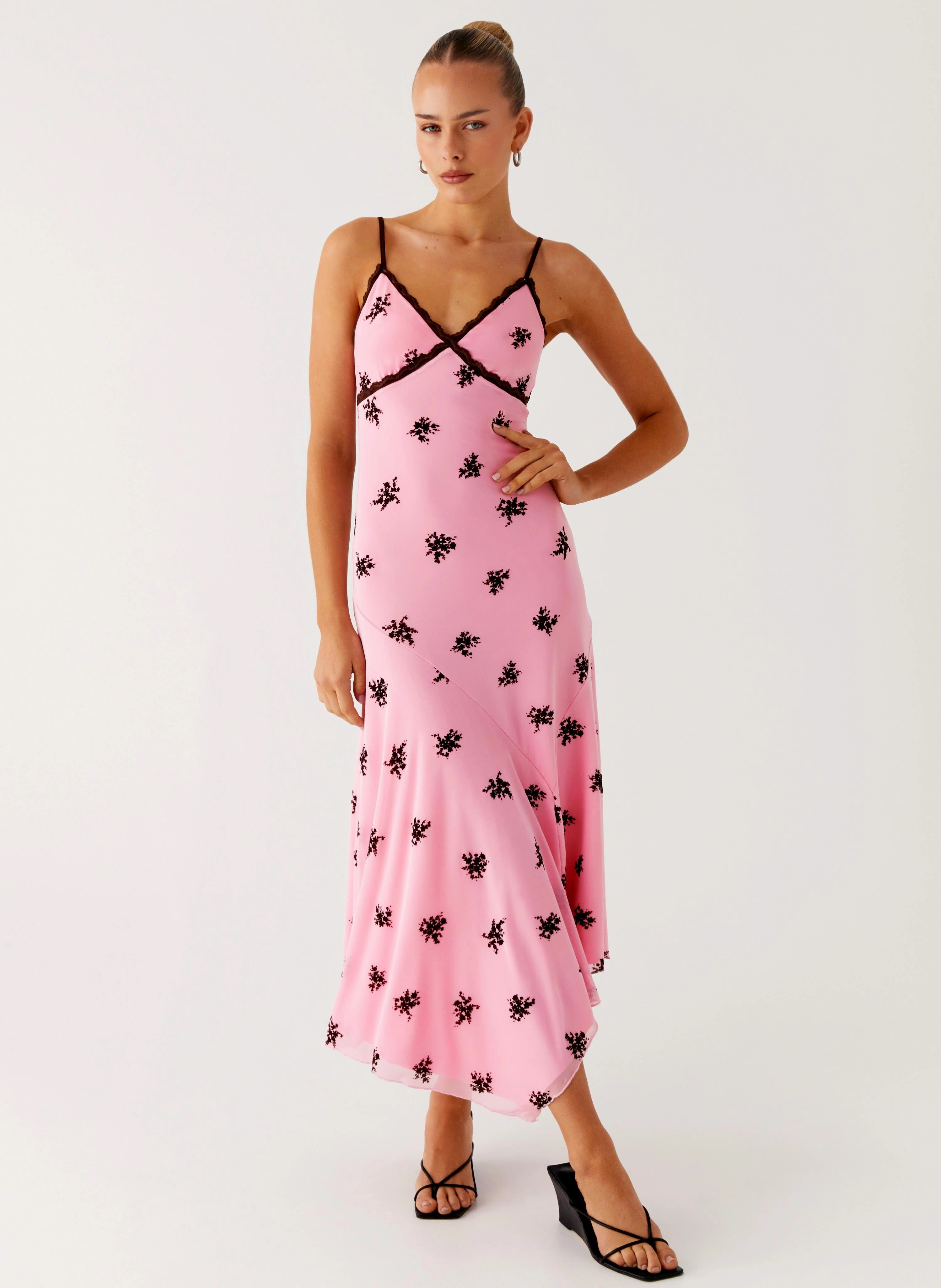 Amelia Midi Dress - Pink Effortless Style