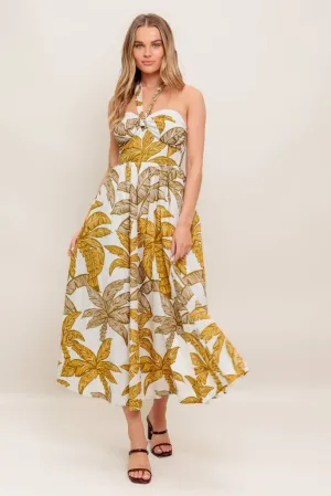 Graceful Garment Elsie Tropical Halter Maxi Dress Classic Mood Elsie Tropical Halter Maxi Dress