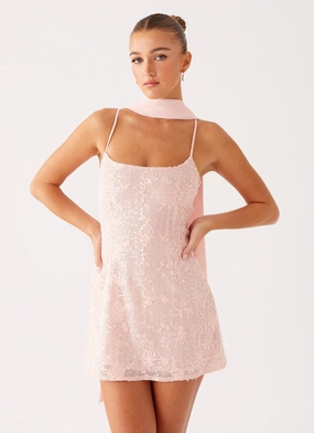 Graceful Items Vision Sequin Mini Dress - Pink Street Style Vision Sequin Mini Dress - Pink