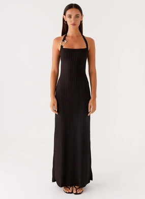 Graceful Movement Selene Maxi Dress - Black Selene Maxi Dress - Black Global Style Comfortable Design