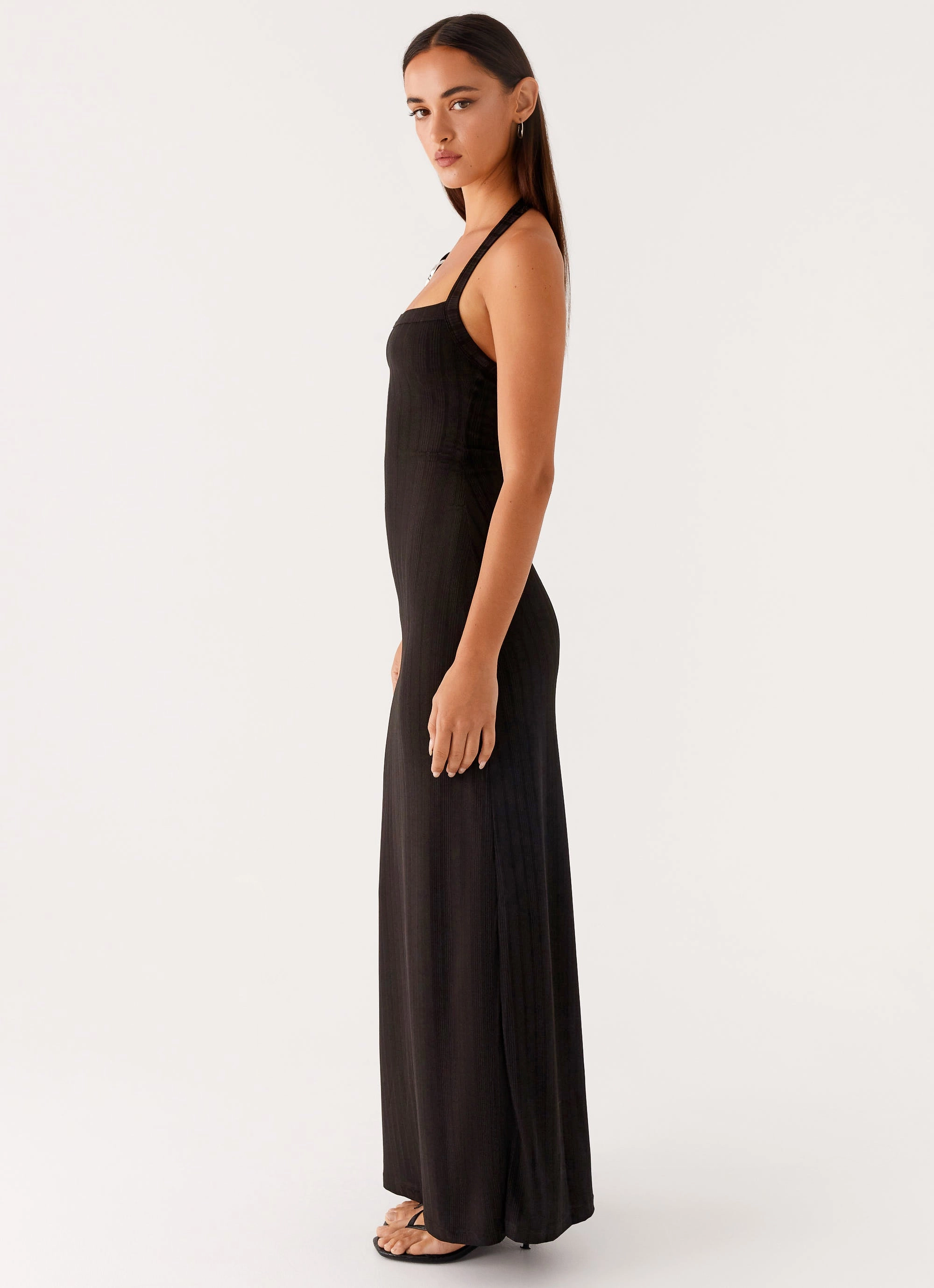 Classic structured dress Selene Maxi Dress - Black