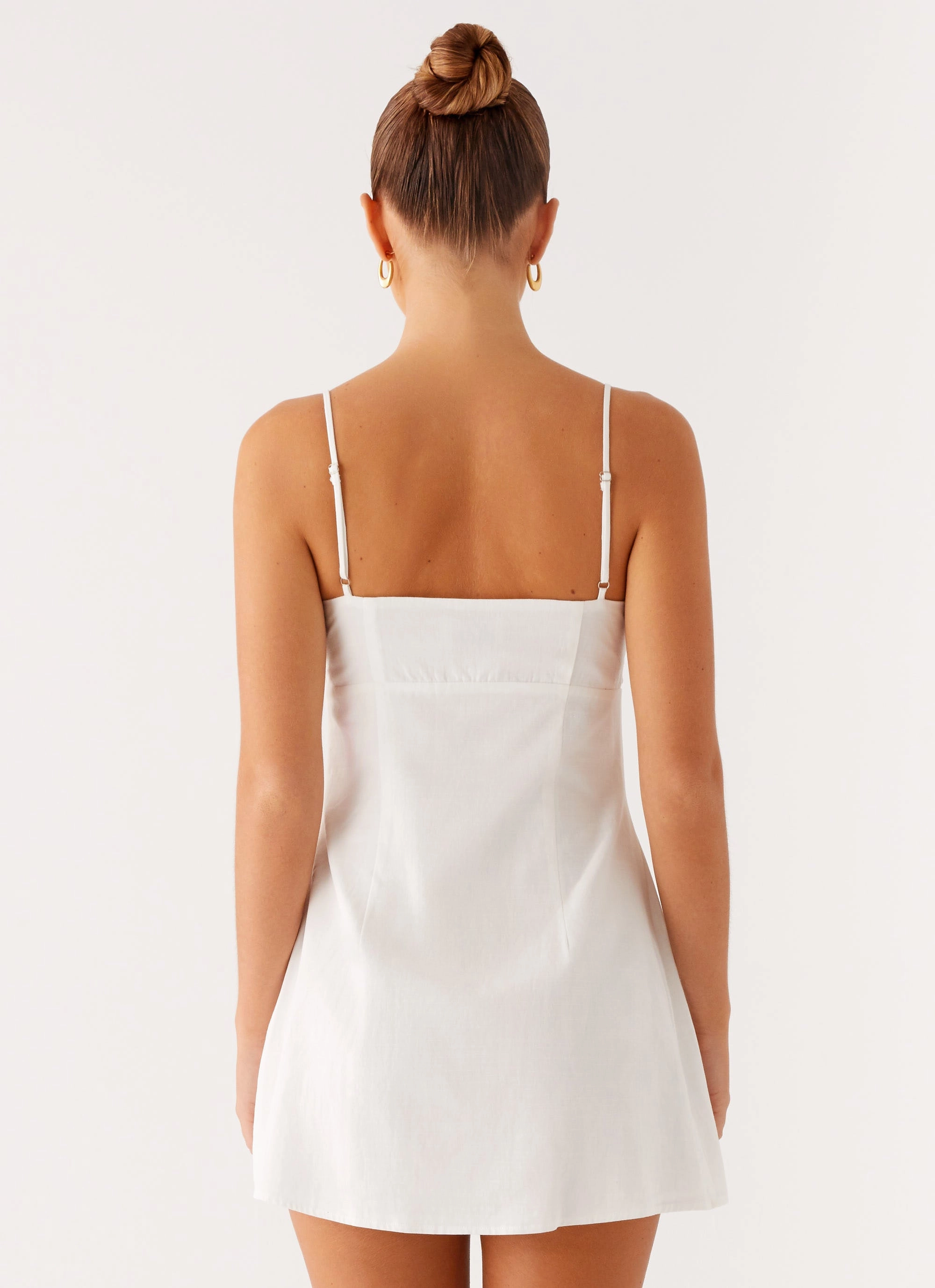 Orson Mini Dress - White Feminine Structure