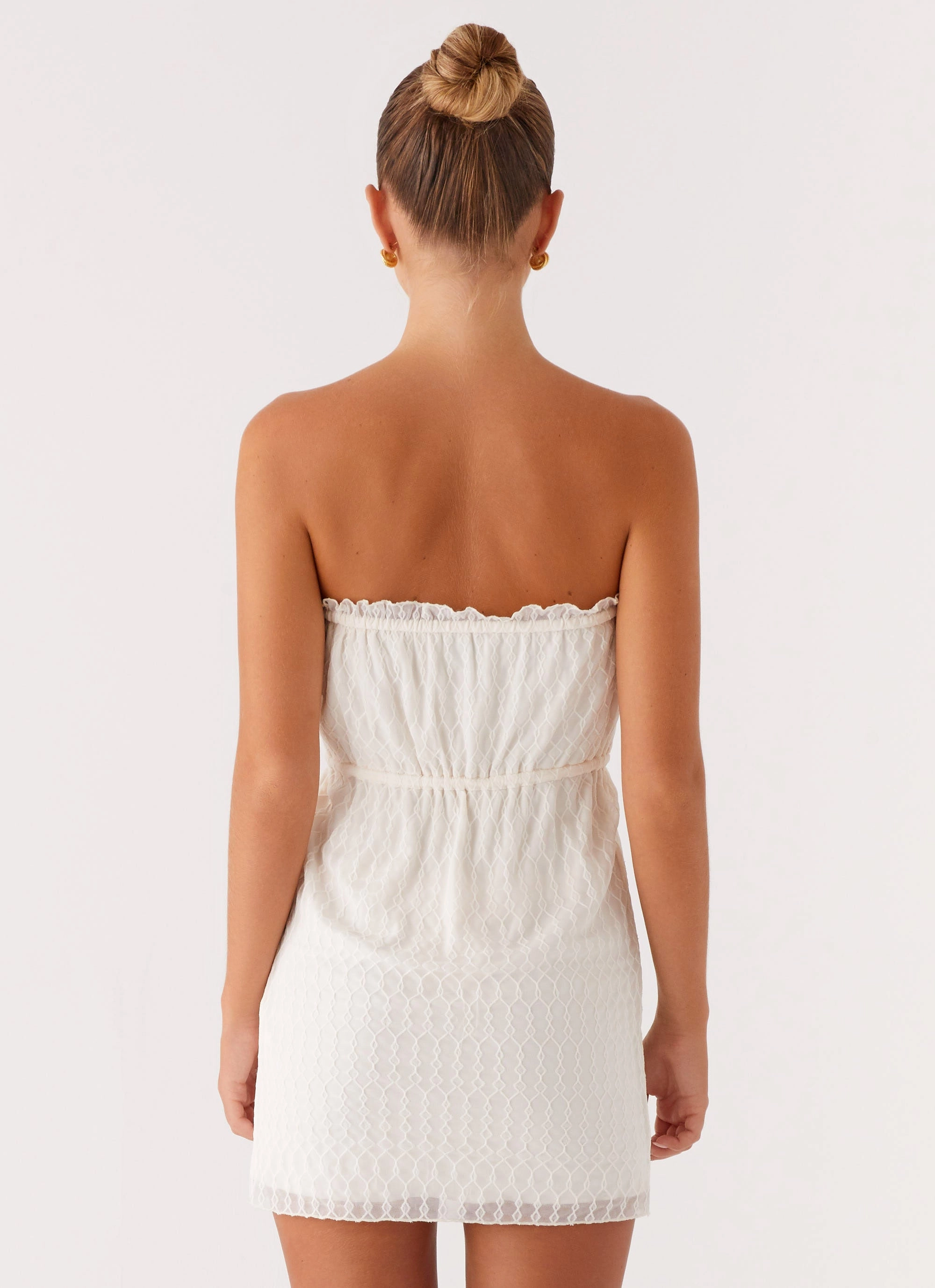Alina Mini Dress - Ivory Day To Night Daytime Look