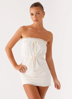 Gradient Look Alina Mini Dress - Ivory Night Charm Alina Mini Dress - Ivory