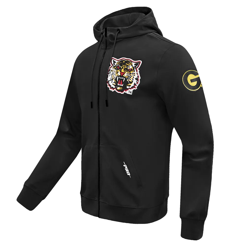 GRAMBLING STATE UNIVERSITY CLASSIC MEN'S FZ PO HOODIE (BLACK)