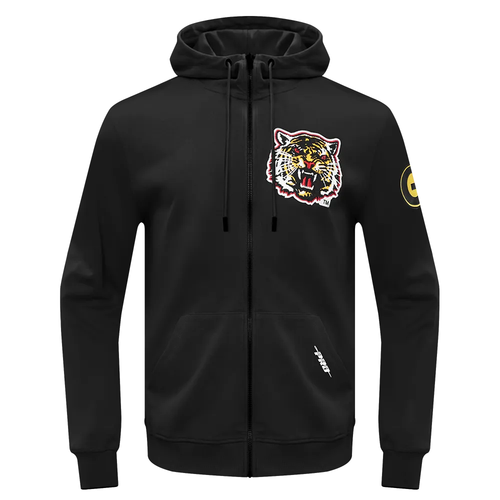 GRAMBLING STATE UNIVERSITY CLASSIC MEN'S FZ PO HOODIE (BLACK)