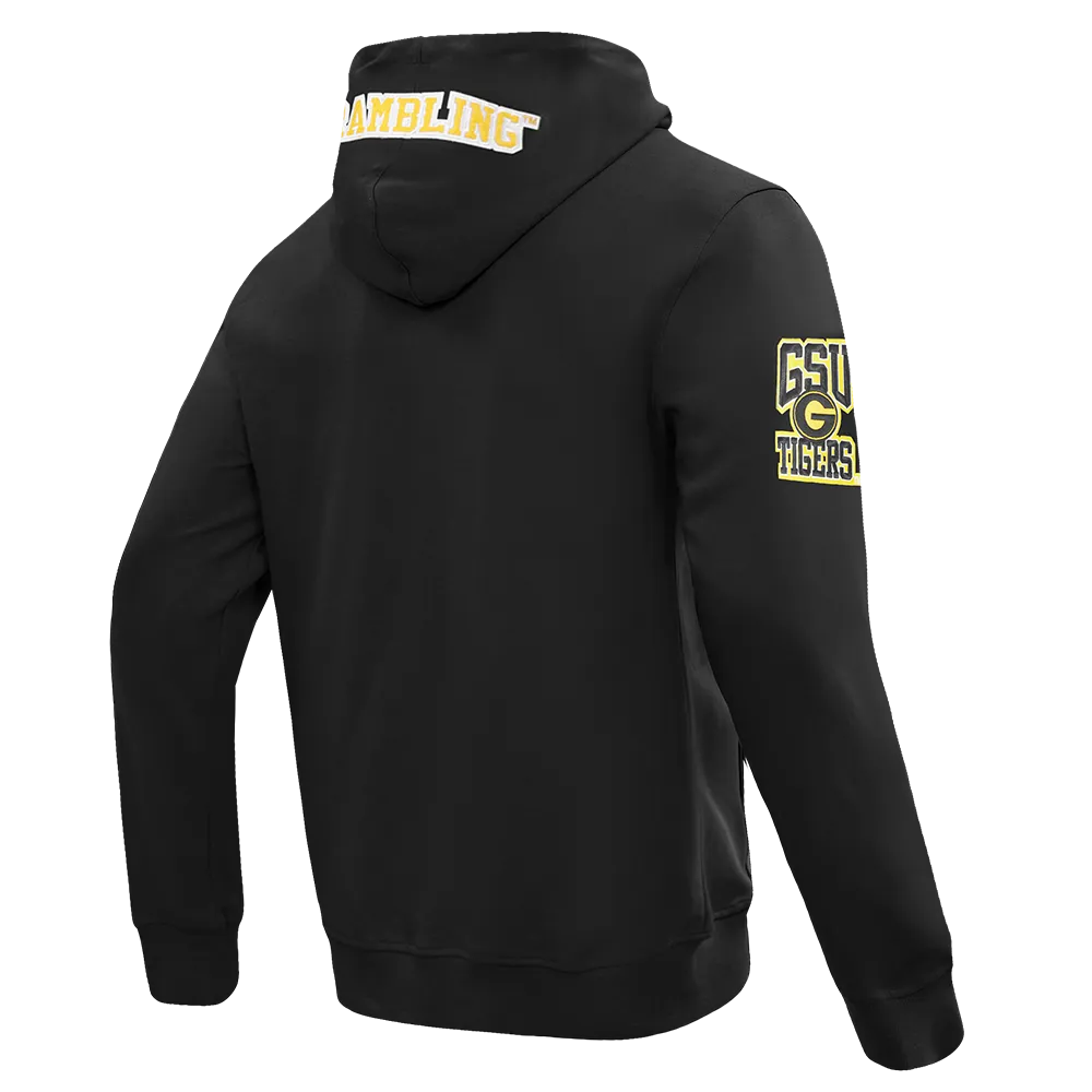 GRAMBLING STATE UNIVERSITY CLASSIC MEN'S FZ PO HOODIE (BLACK)