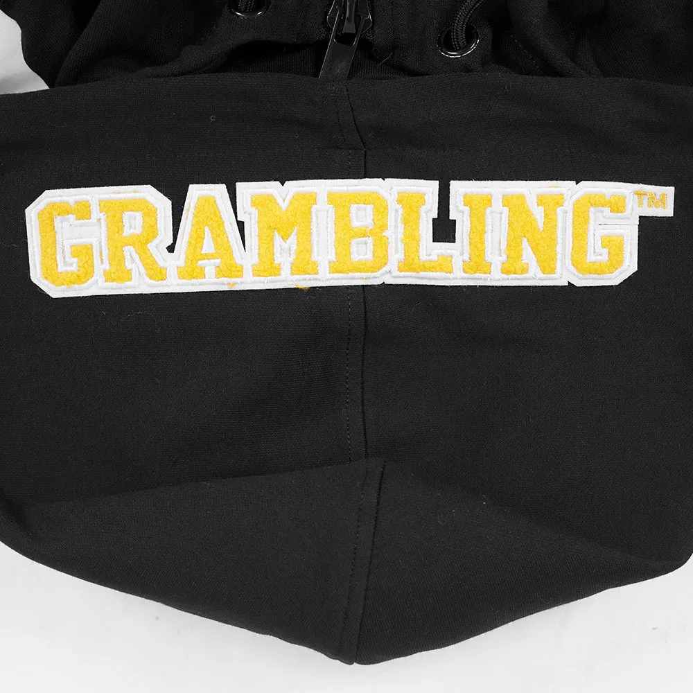 GRAMBLING STATE UNIVERSITY CLASSIC MEN'S FZ PO HOODIE (BLACK)