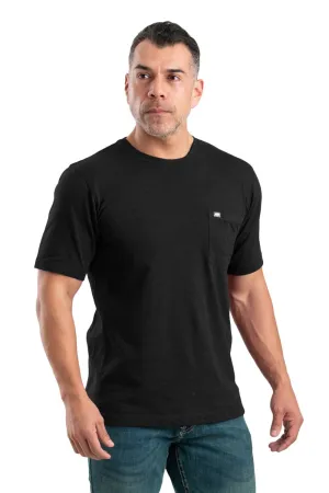 Graphic Art Berne Mens Black Cotton Blend WorkVent Performance Pocket Tee S/S Berne Mens Black Cotton Blend WorkVent Performance Pocket Tee S/S Stylish Detail