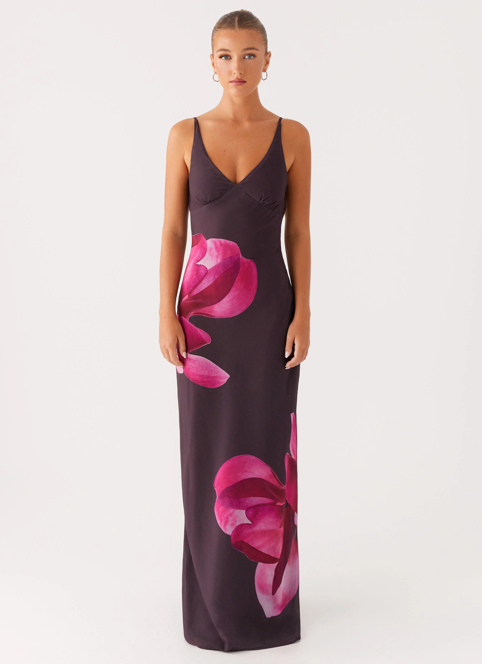 Refined Line Grace Color Griselda Maxi Dress - Dark Chocolate