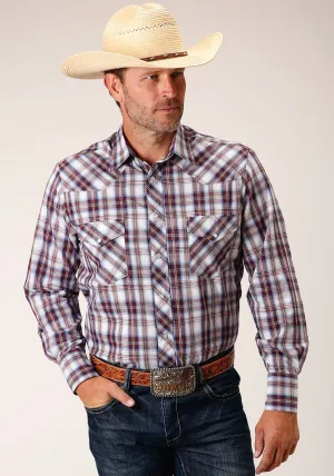 Half sleeve Roper Mens 55/45 Plaids Wine/Navy Cotton Blend L/S Shirt Roper Mens 55/45 Plaids Wine/Navy Cotton Blend L/S Shirt Wardrobe Essential Thermal regulation