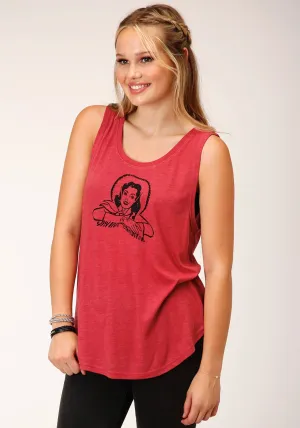 Half sleeve Roper Womens 1617 Retro Cowgirl Red Poly/Cotton S/L Tank Top Roper Womens 1617 Retro Cowgirl Red Poly/Cotton S/L Tank Top handmade touch Must-Have Item