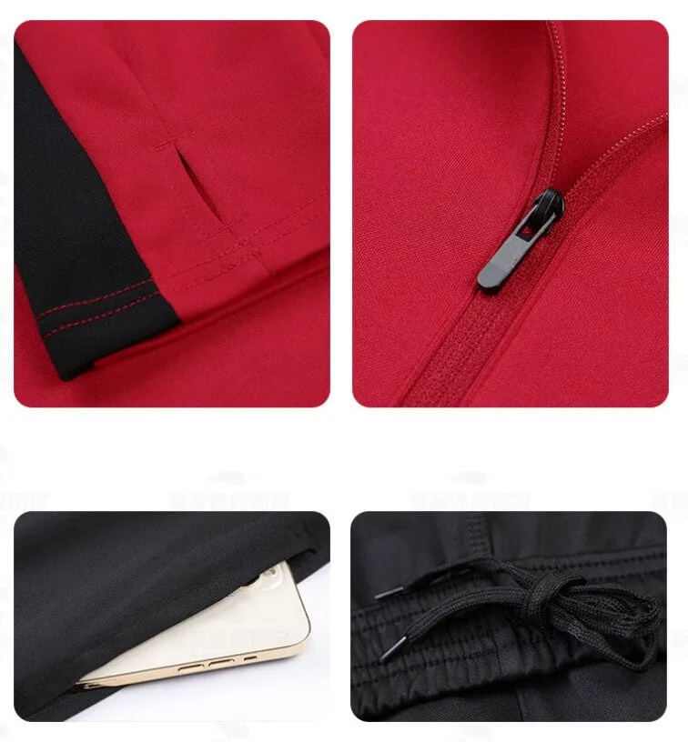 Half-zip Tracksuit Sweatsuits Athletic Running Jogging Suit Sets