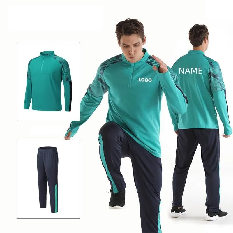 Half-zip Tracksuit Sweatsuits Athletic Running Jogging Suit Sets