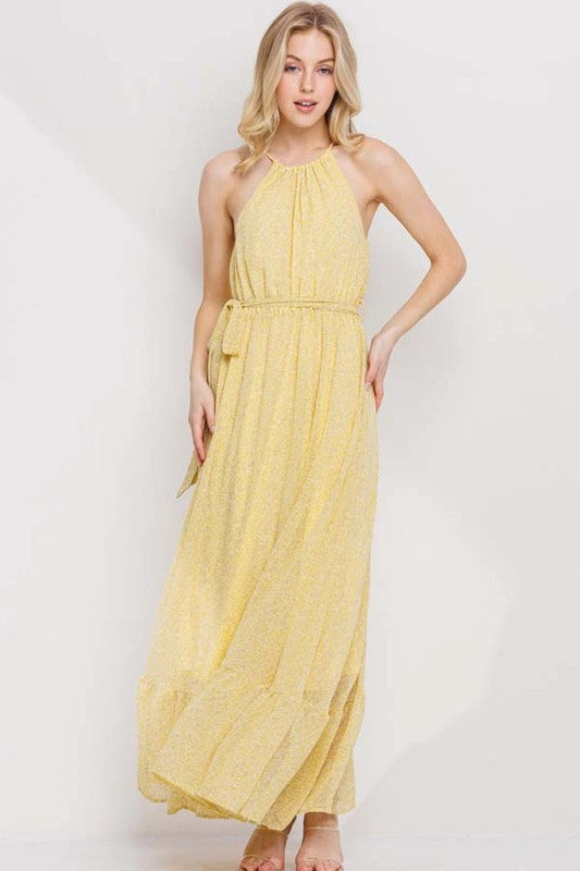 Easy Lovely HAPPY FEELINGS FLOWER PRINT DRESS