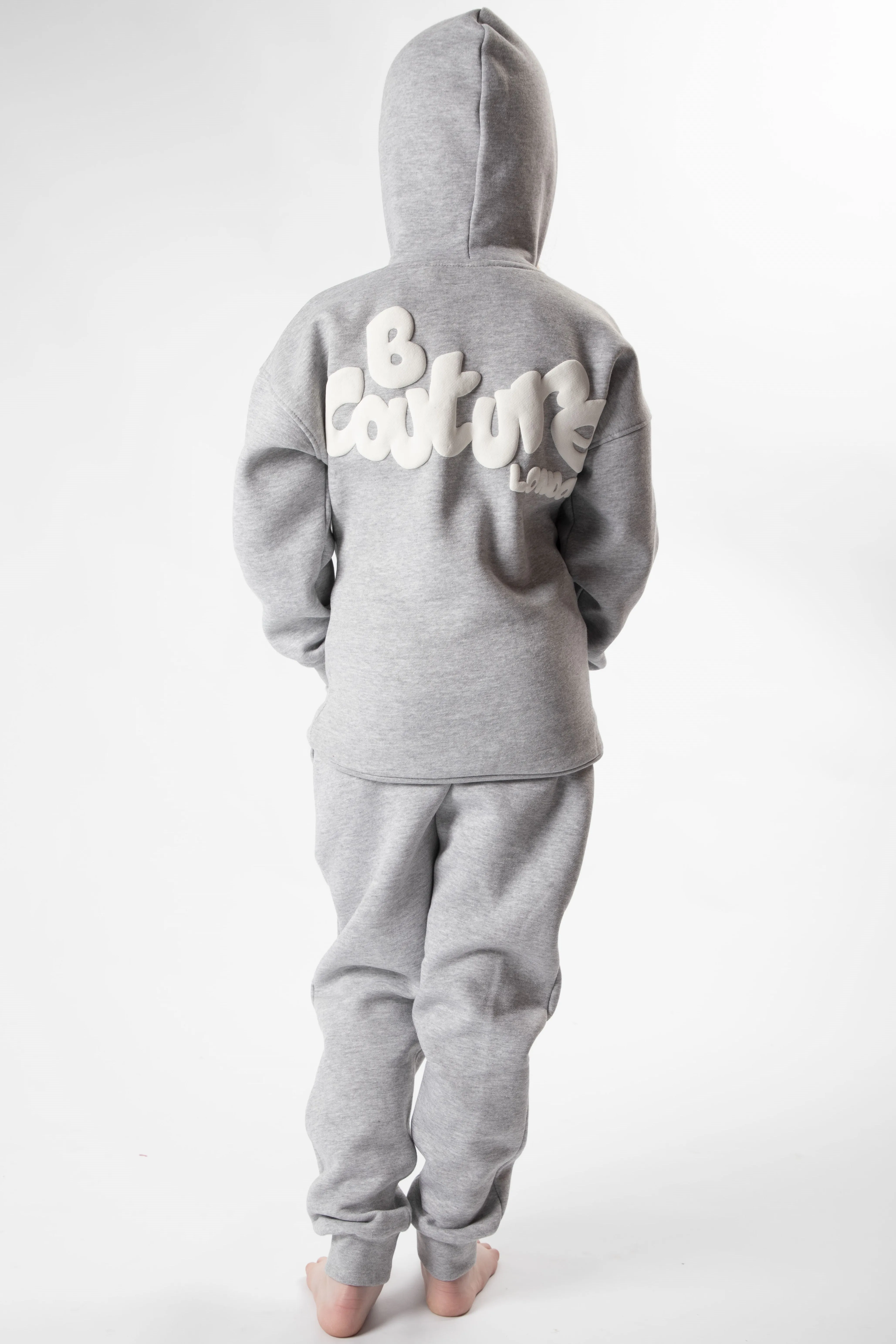 Harrington Girls Tracksuit - Grey Marl