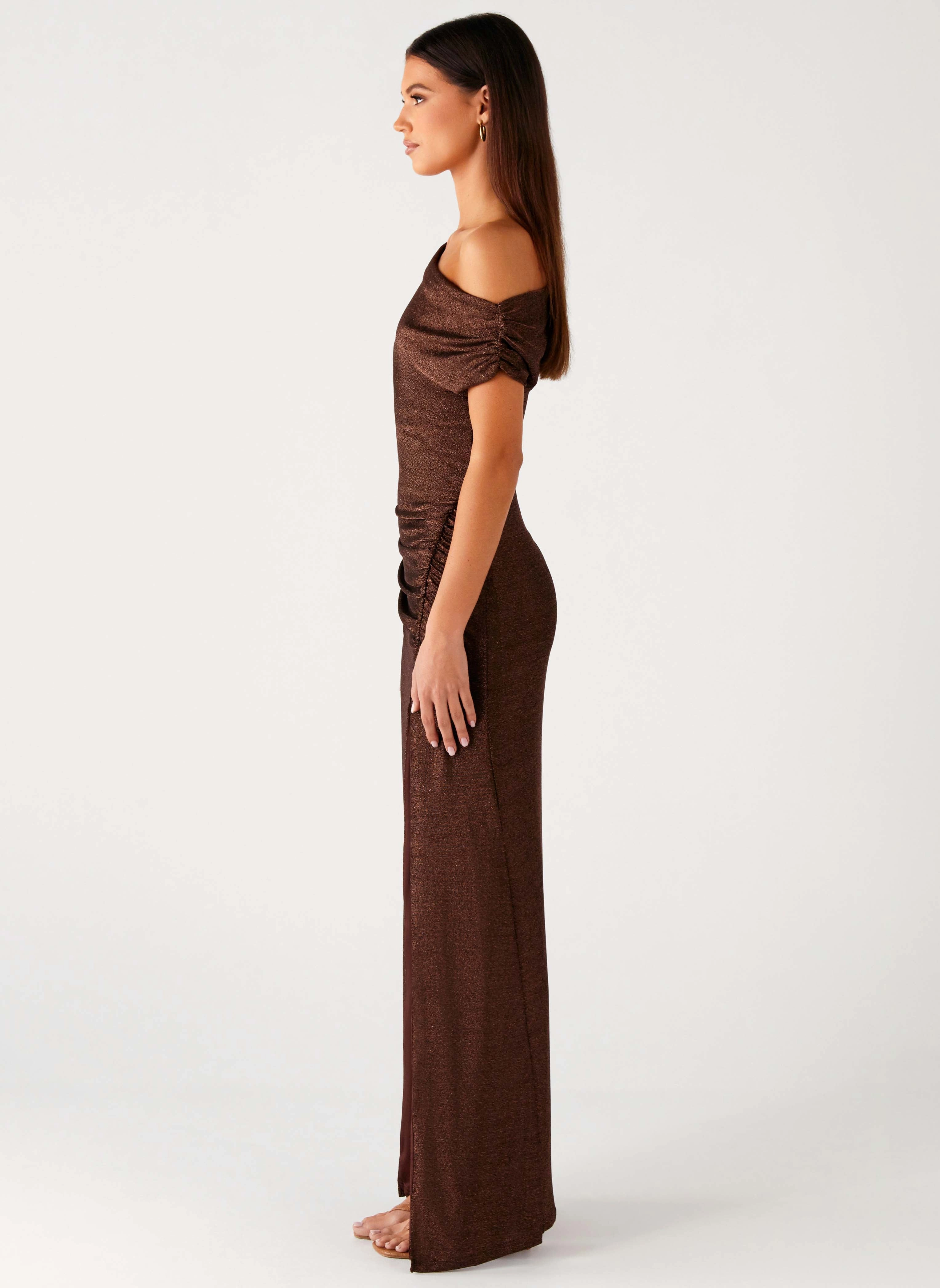 Comfortable and Flattering Versatile Layers Harvest Moon Maxi Dress - Chocolate